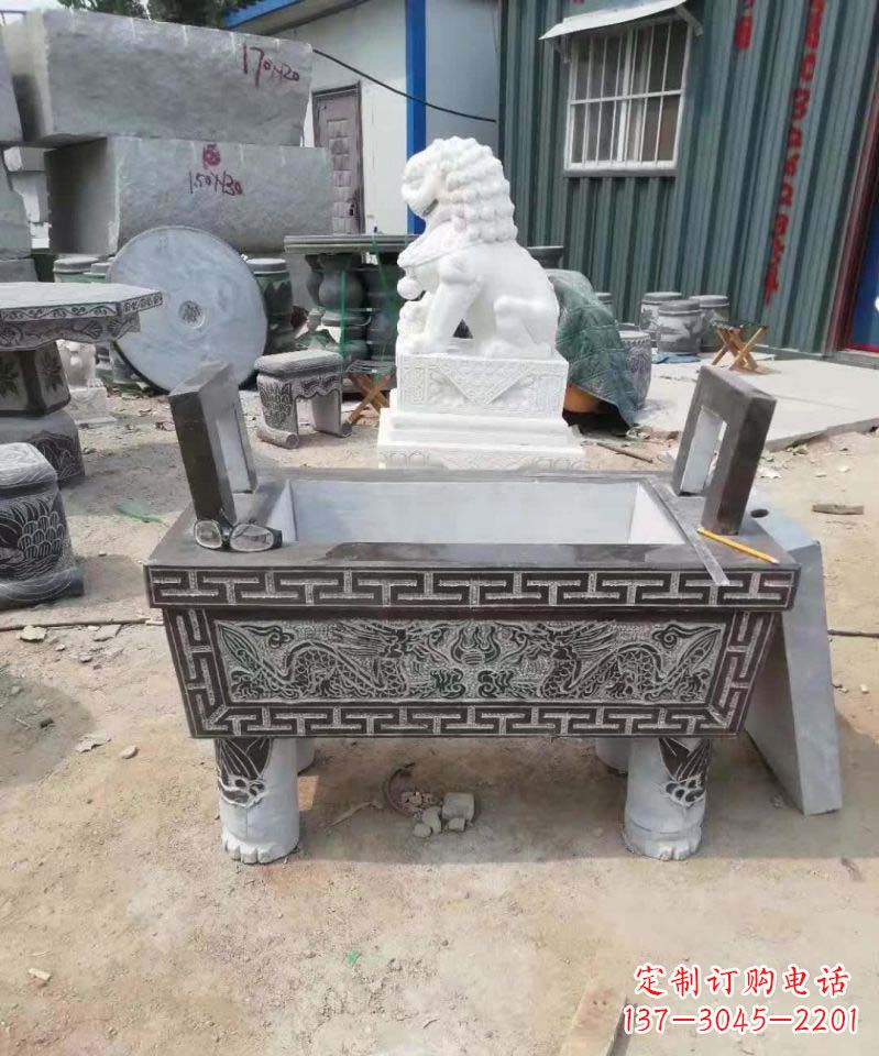 绵阳精美大理石香炉雕塑