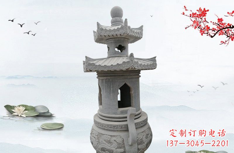 绵阳精美工艺石香炉雕塑