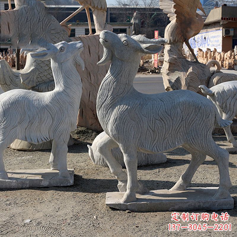 绵阳大理石精美羊雕塑