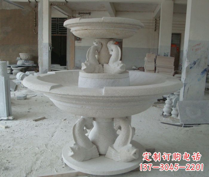 绵阳高端大理石双层喷泉雕塑
