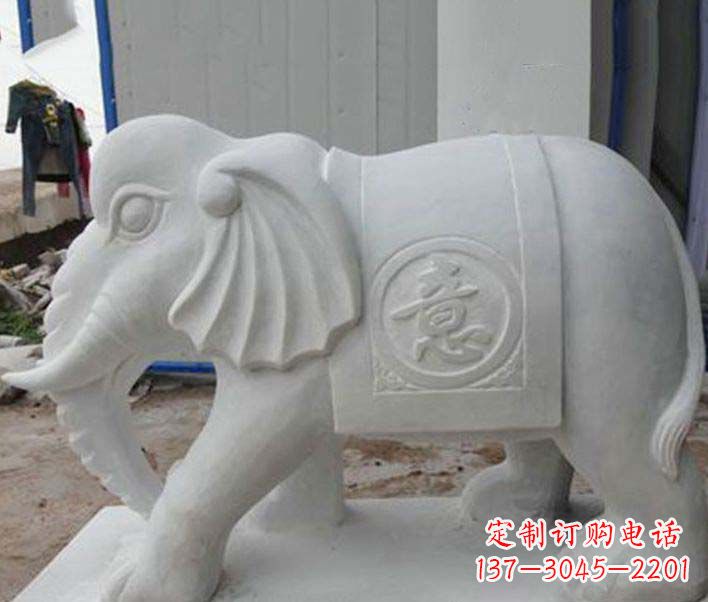 绵阳传承财富祝福,大理石招财大象雕塑