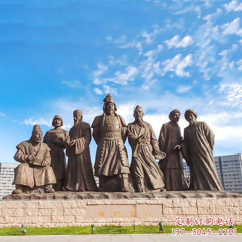 绵阳大蒙古国建立者成吉思汗情景景观雕塑景区园林历史名人雕像