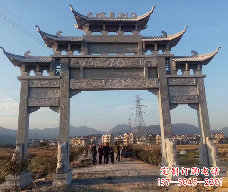 绵阳大石牌坊雕塑—中领雕塑定制专业