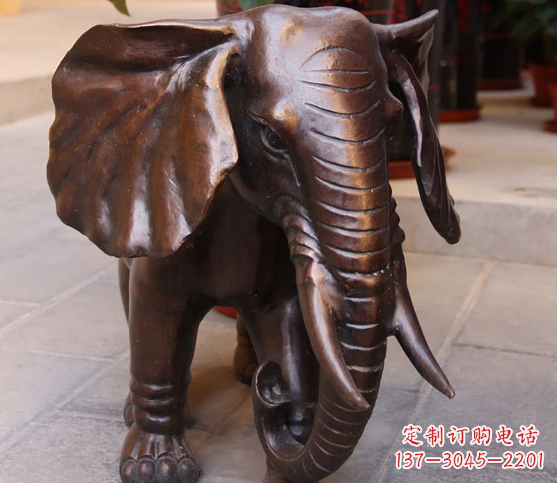 绵阳大象铜雕塑