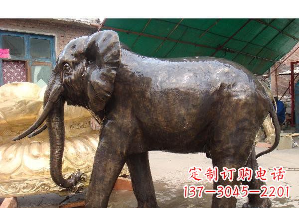 绵阳精美大象铜雕塑