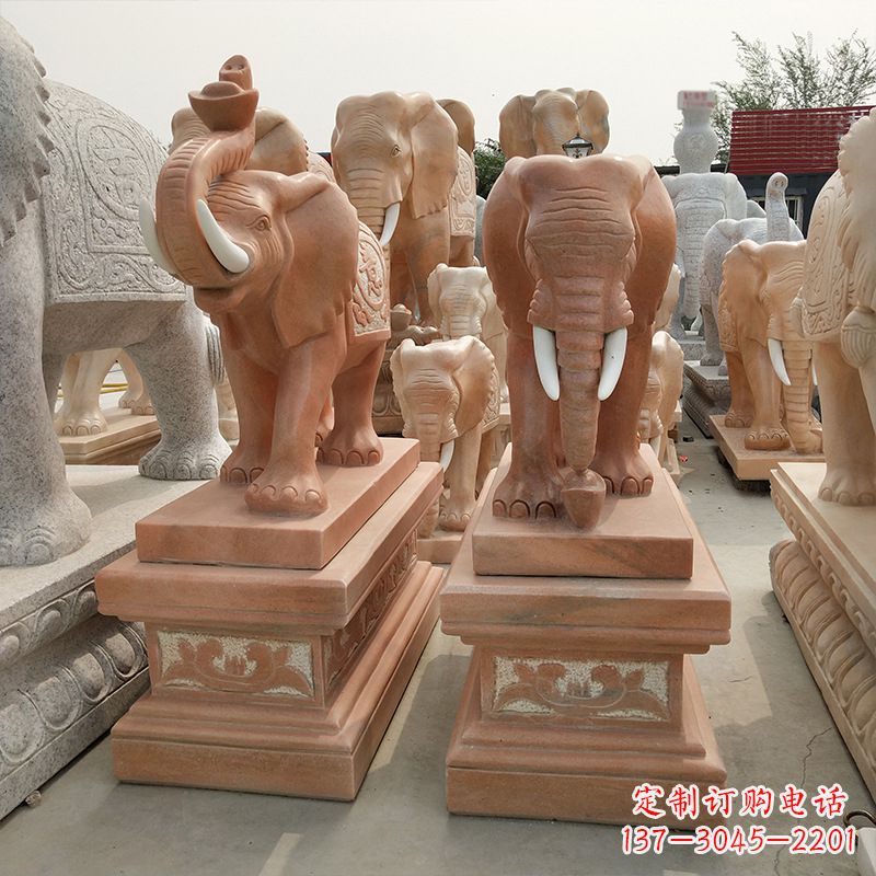 绵阳山石大象雕塑