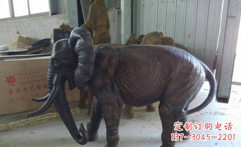 绵阳大象铜雕 动物雕塑