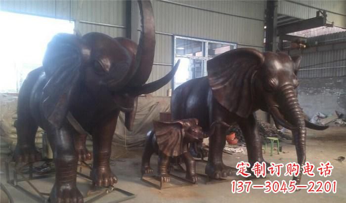 绵阳高品质大象铜雕塑