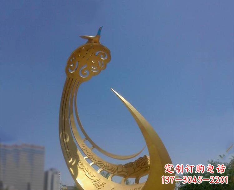 绵阳不锈钢创意凤凰雕塑