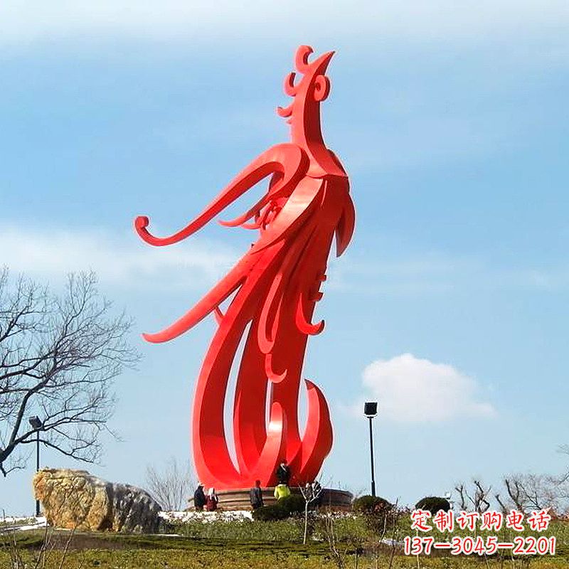 绵阳凤凰不锈钢雕塑,增添景区魅力