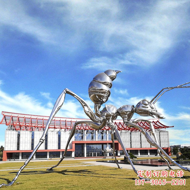 绵阳大型不锈钢蚂蚁雕塑精工制作,绵延传奇