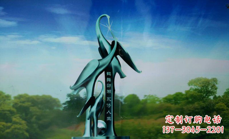 绵阳精致的不锈钢仙鹤雕塑