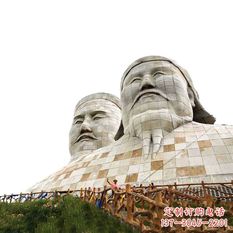 绵阳大型成吉思汗石雕头像景观雕塑
