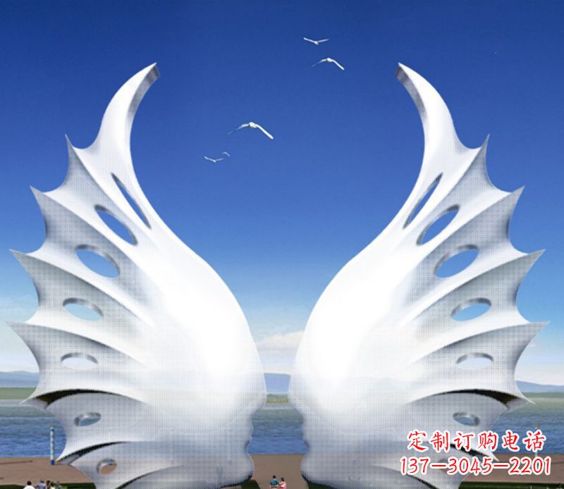 绵阳不锈钢翅膀雕塑