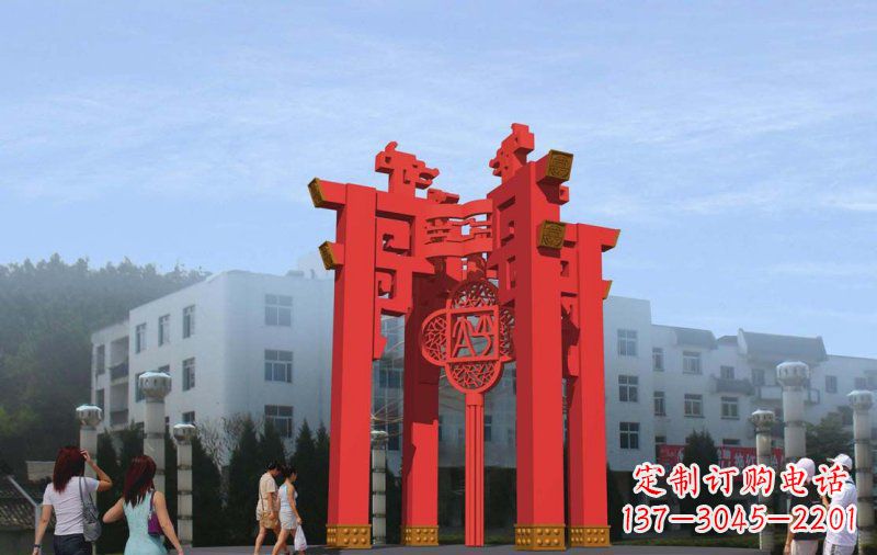 绵阳大型抽象灯笼广场不锈钢雕塑