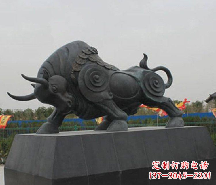 绵阳大型动物雕塑铜雕牛摆件