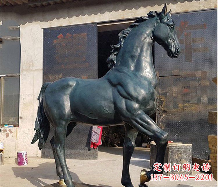 绵阳中领雕塑大型公园铸铜马雕塑