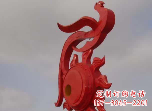 绵阳大型古代凤凰不锈钢雕塑
