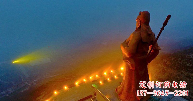 绵阳精美关公雕塑 林景观玻璃钢雕塑