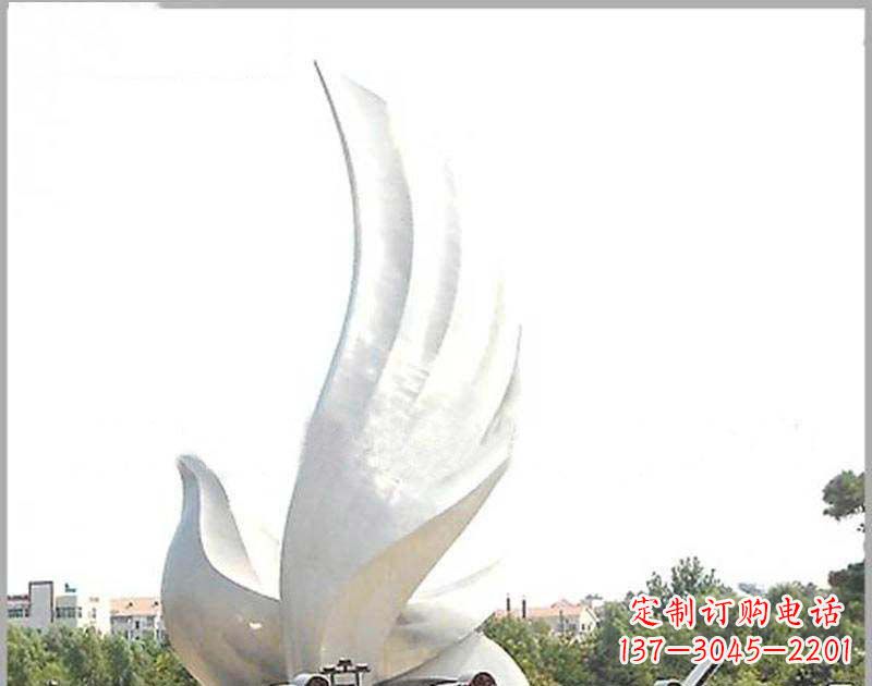 绵阳大型不锈钢雕塑和平鸽护航