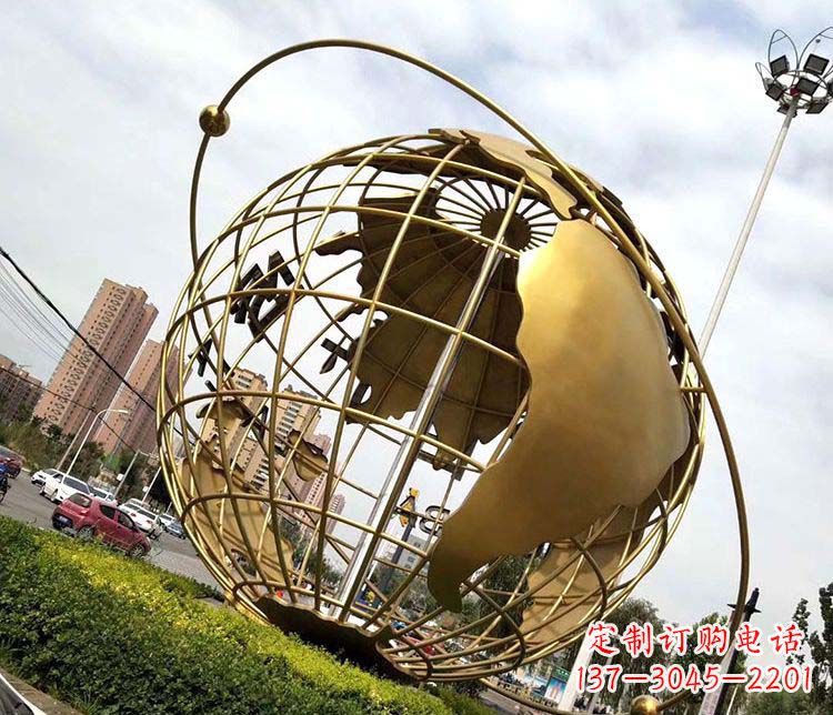 绵阳地球仪不锈钢雕塑拓宽视野,致敬世界