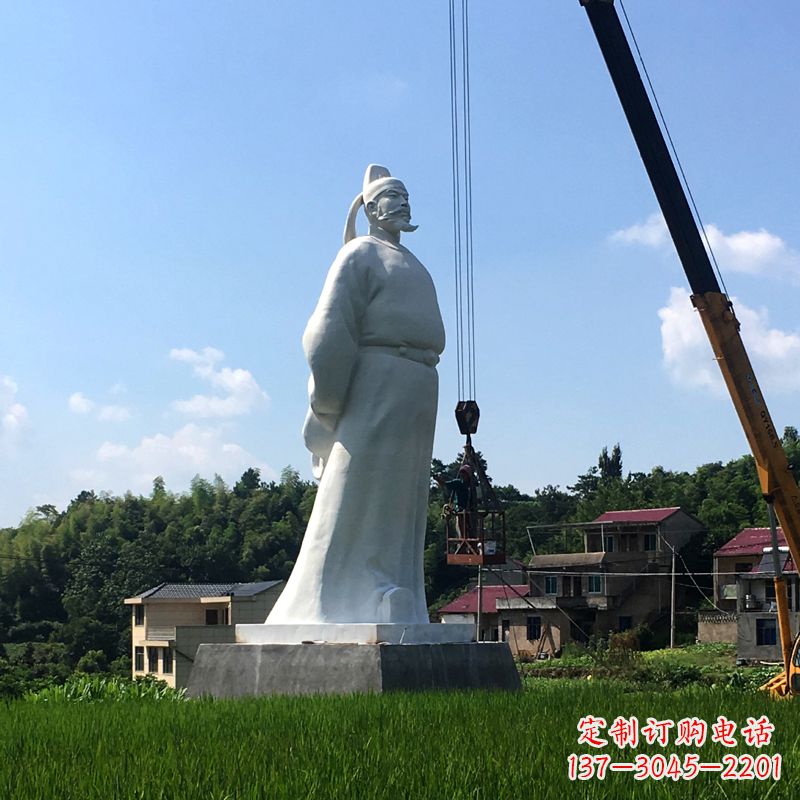 绵阳经典汉白玉诗仙李白石雕像