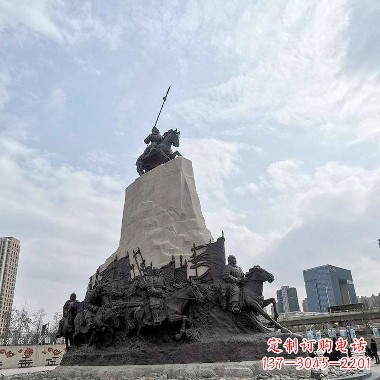 绵阳大型霍去病景观雕塑-中国历史名人西汉名将石雕像