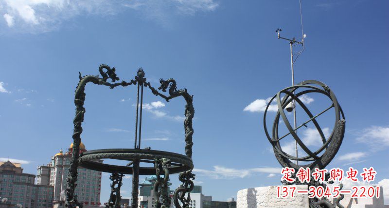 绵阳中领雕塑浑天仪雕塑 铜雕景观构筑