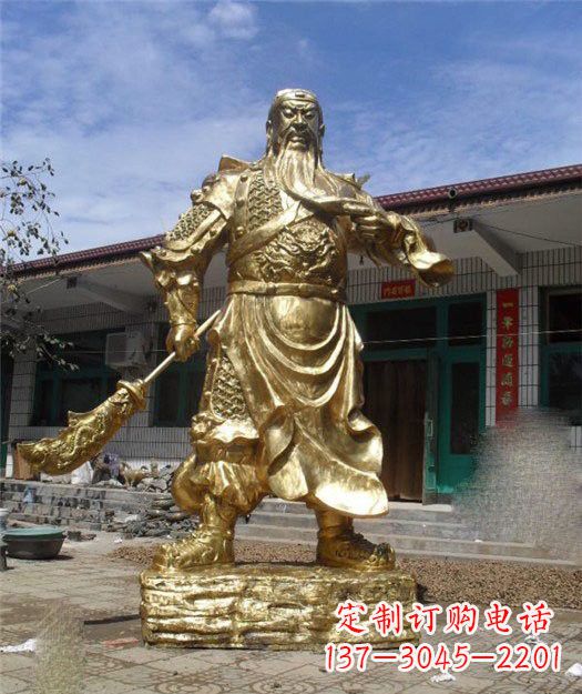 绵阳精美大型立式关公铜雕