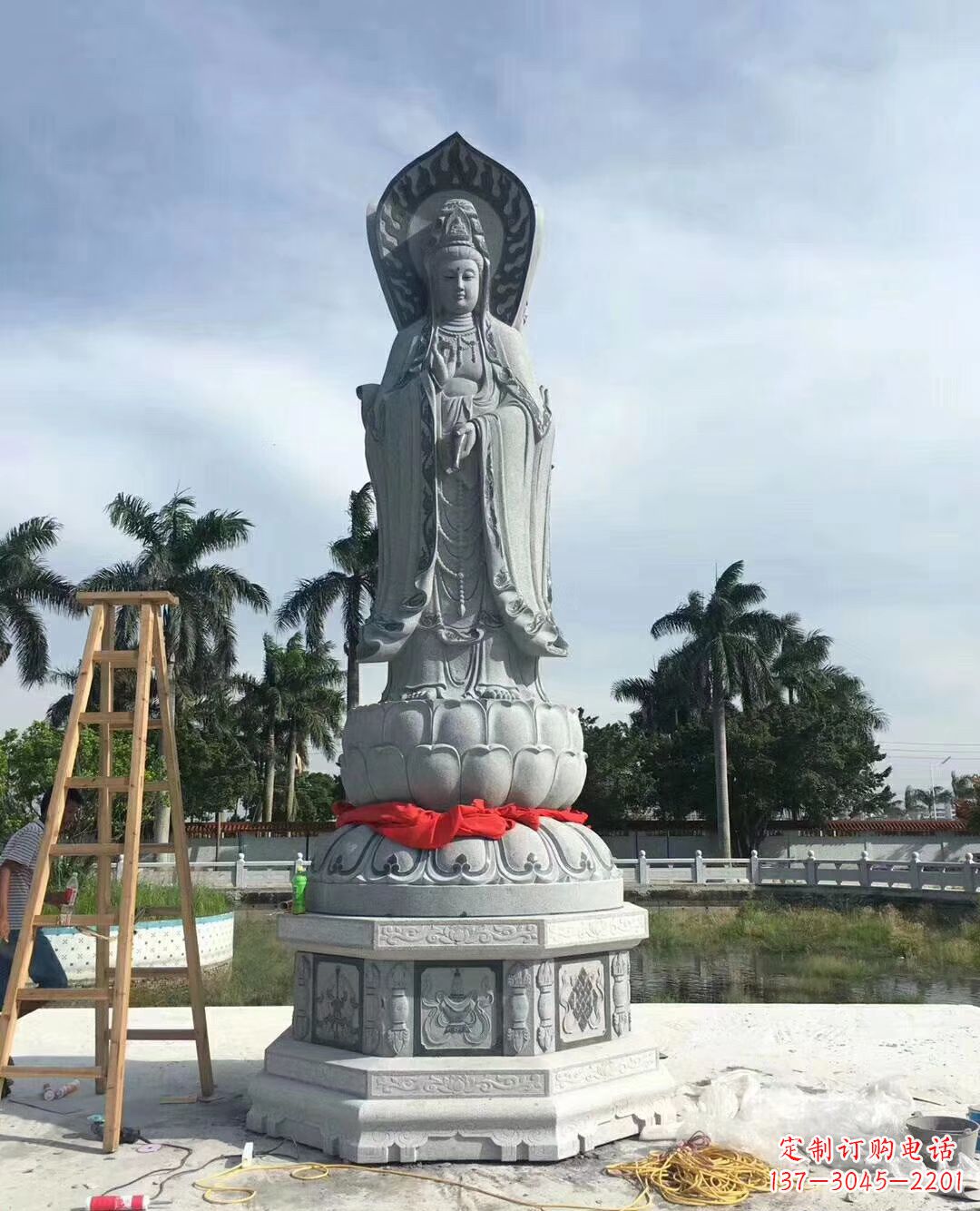 绵阳观音大型石雕摆件