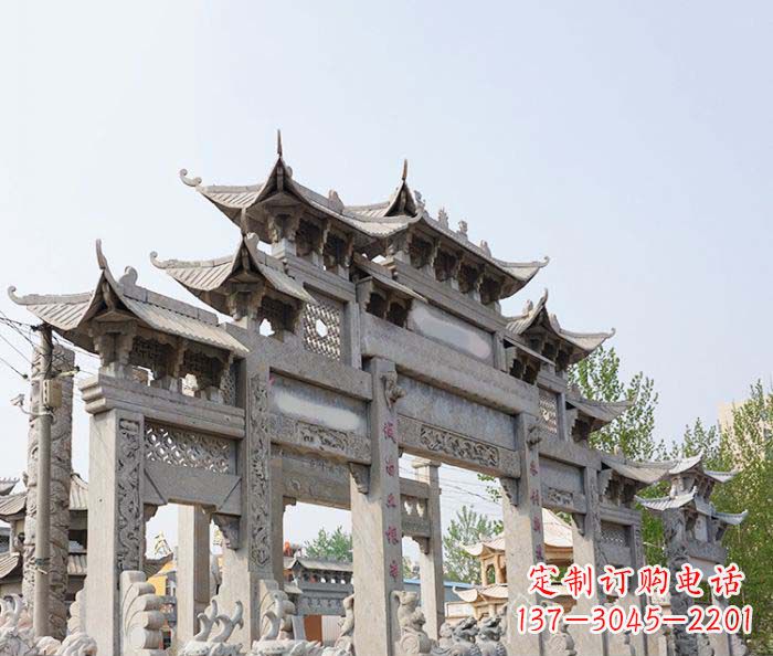 绵阳特大型五门石雕牌楼