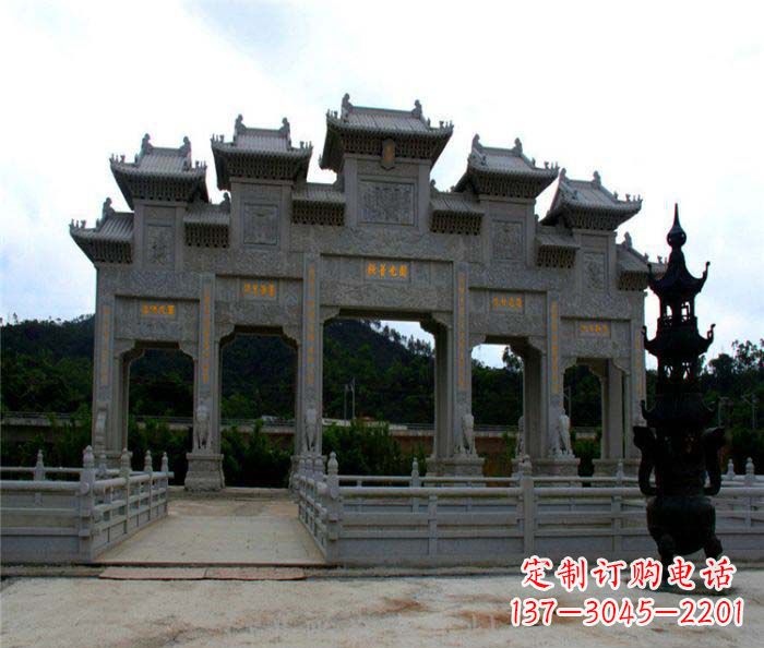 绵阳精美石雕牌坊雕塑
