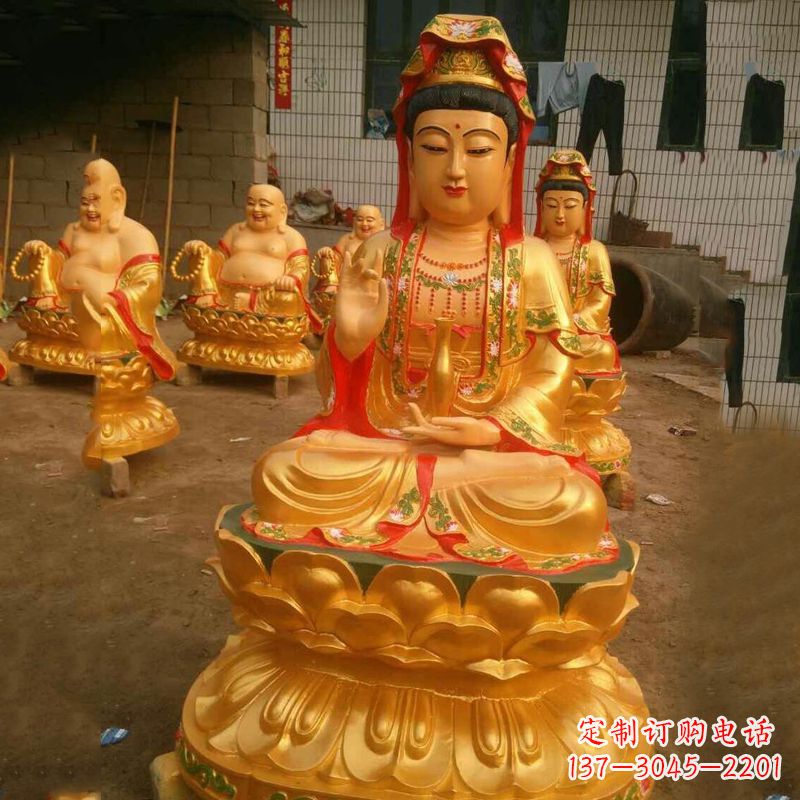 绵阳完美体现观音神性的铸铜观音雕塑