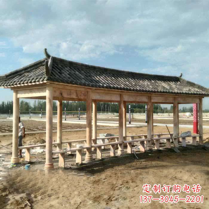 绵阳华丽精美的瓦石长廊雕塑