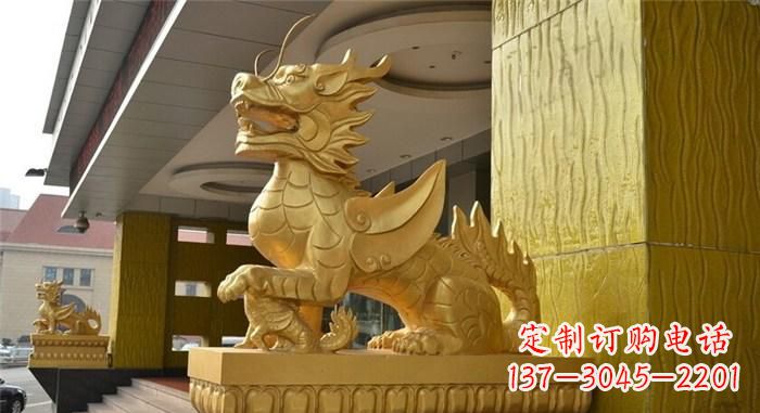 绵阳精美麒麟铜雕,展现神秘之美