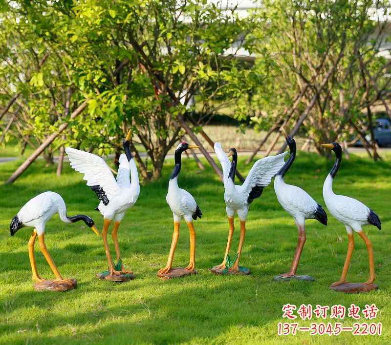 绵阳丹顶鹤抽象雕塑