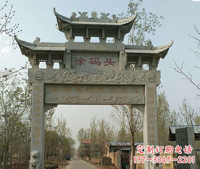 绵阳精美纯手工大理石牌坊雕塑