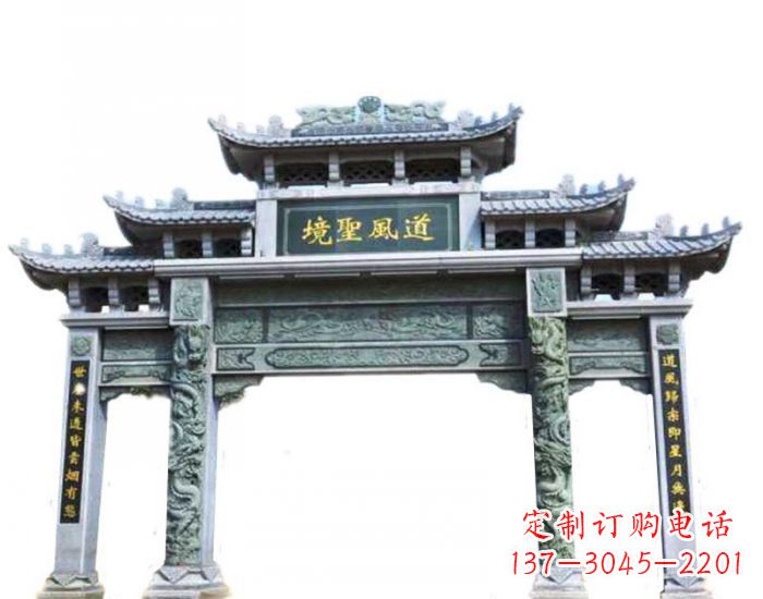 绵阳精美石雕牌坊雕塑,为贵客营造至尊荣耀