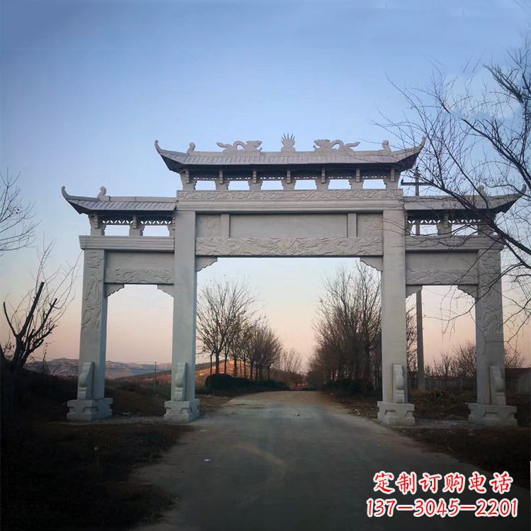 绵阳品质卓越的道路三门石牌坊雕塑