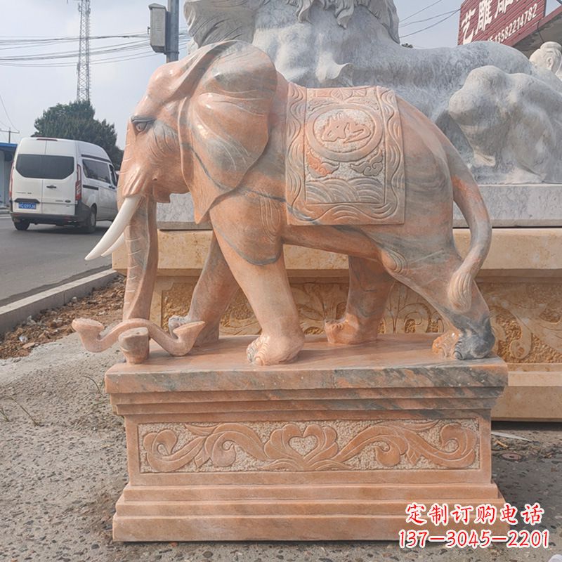绵阳精良石雕大象诠释传统艺术