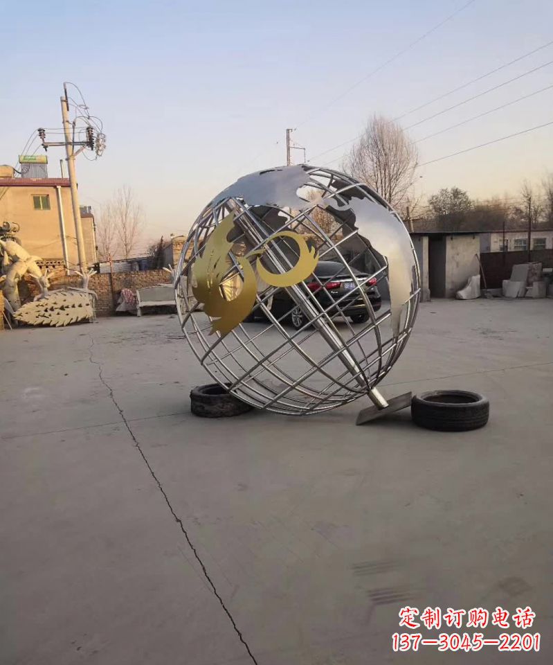 绵阳精致精美的地球仪不锈钢雕塑