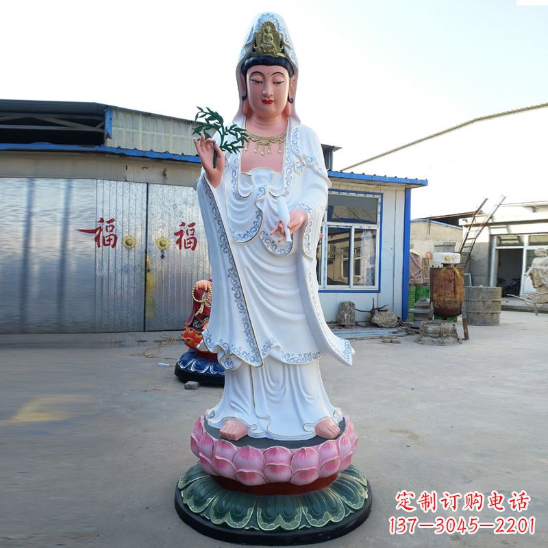 绵阳玻璃钢彩绘观音雕塑