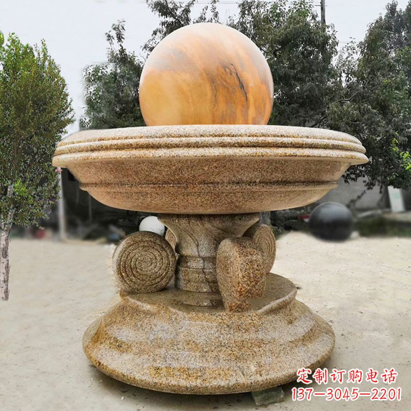 绵阳中领雕塑最具创意的电动风水球雕塑