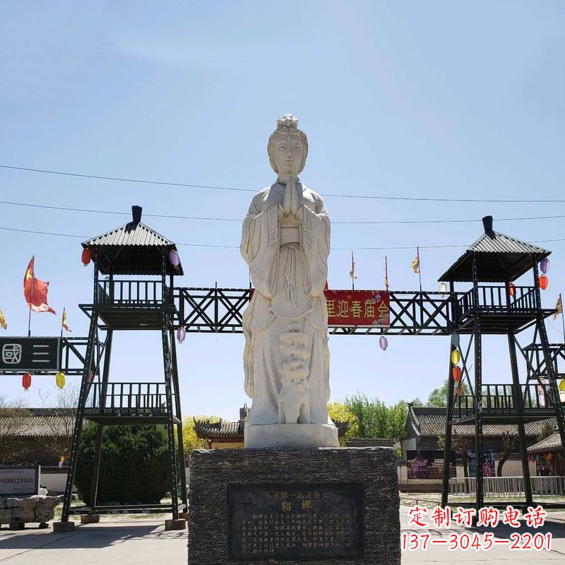 绵阳精美貂蝉雕塑,抚今追昔神采飞扬