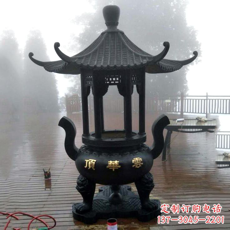 绵阳雕刻龙的靑铜香炉