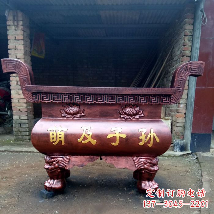 绵阳特色铜香炉雕塑