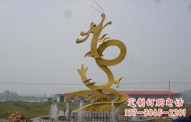 绵阳不锈钢龙雕塑,激发热血活力