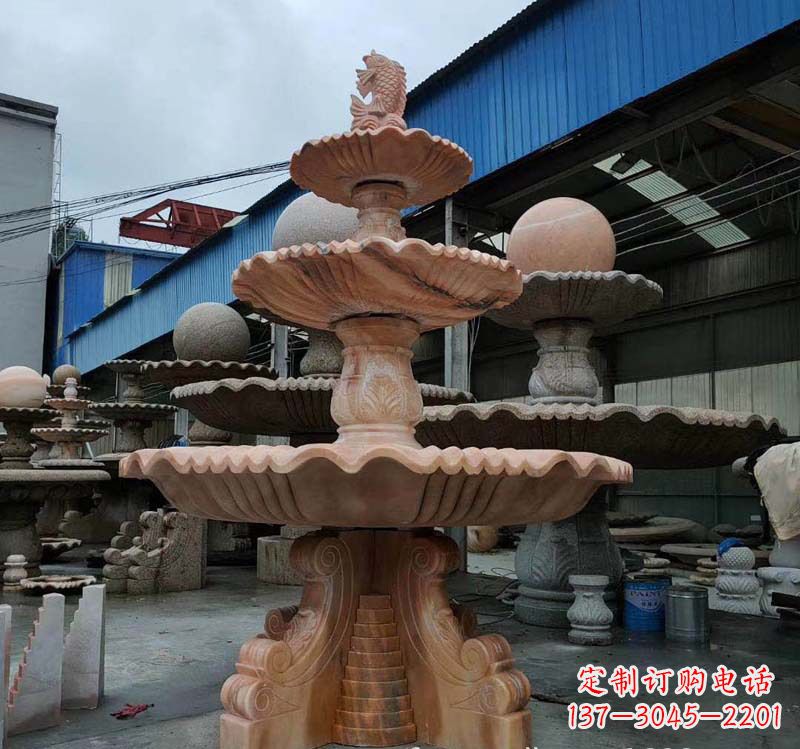 绵阳高品质跌水钵石喷泉雕塑