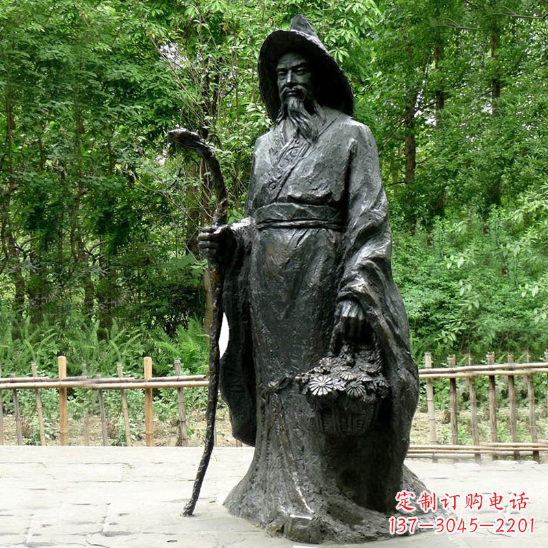 绵阳精致历史名人陶渊明雕像