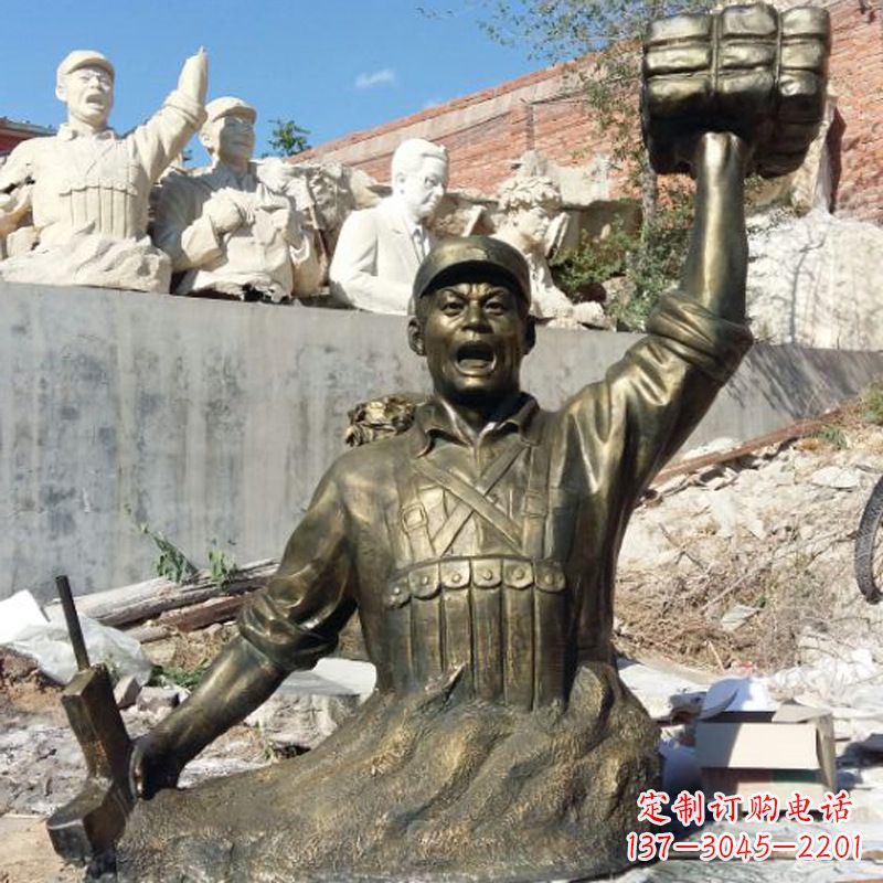 绵阳董存瑞仿铜头像雕塑